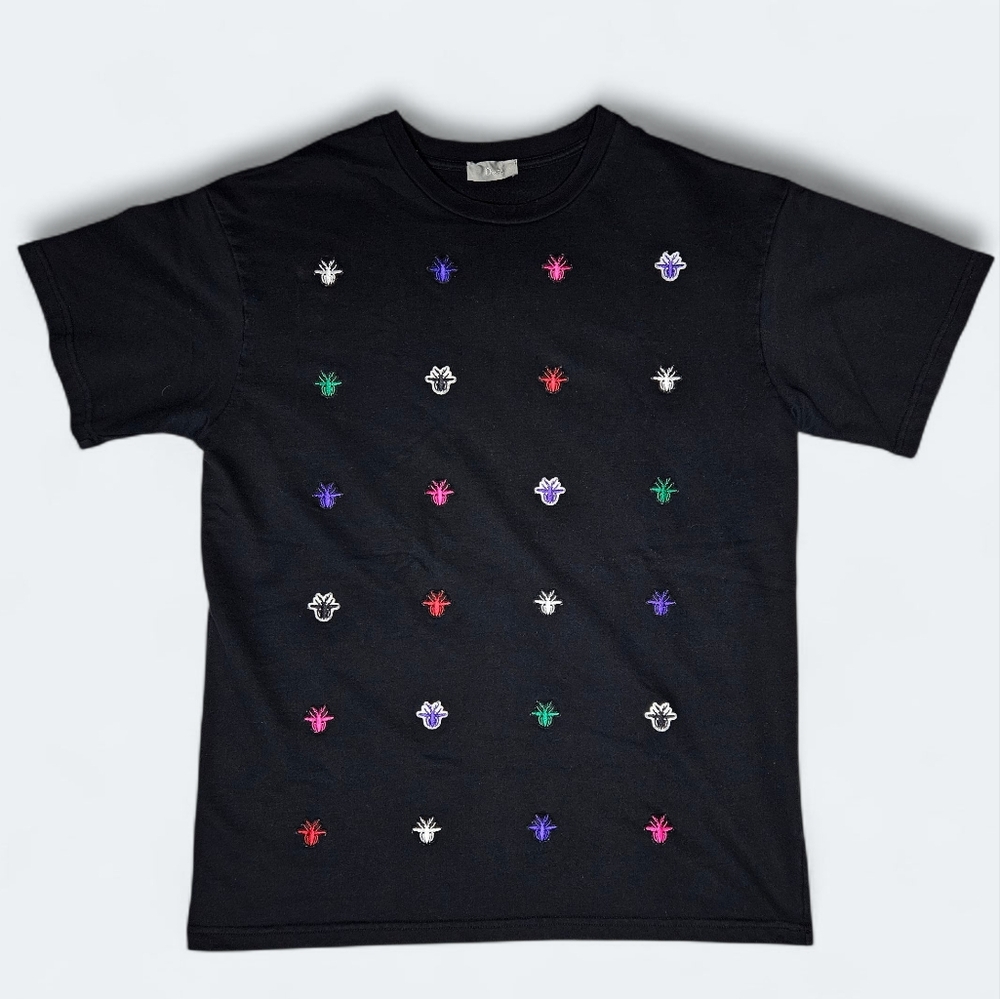 Dior | Embroidered Bee Tee | Multicolor | Sprawling Logo | Hedi Slimane | Mens - Picture 3 of 15